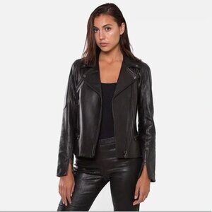Truth and Pride Women's Leather Moto Jacket Sz Medium